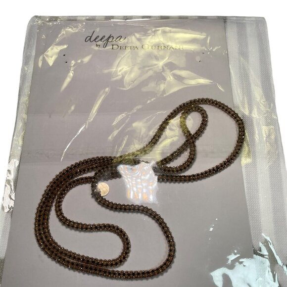 Deepa Gurnani Bethany Necklace – Pink & Black Beaded – 40” - Picture 3 of 6